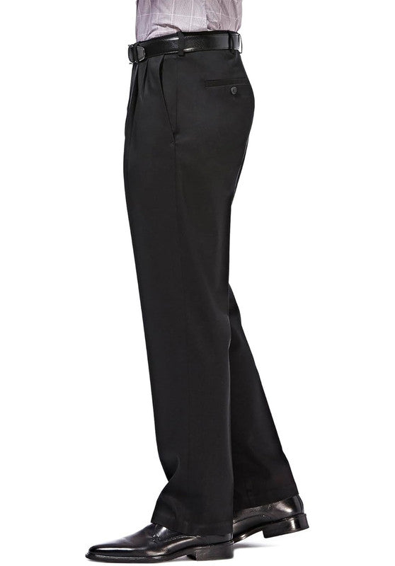 men black dress pants side view slim fit