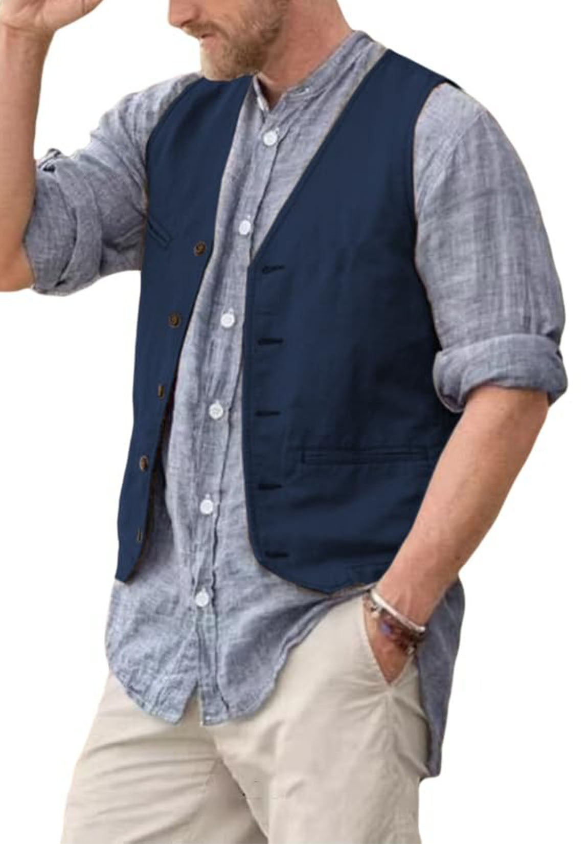 Men's suit vest Navy