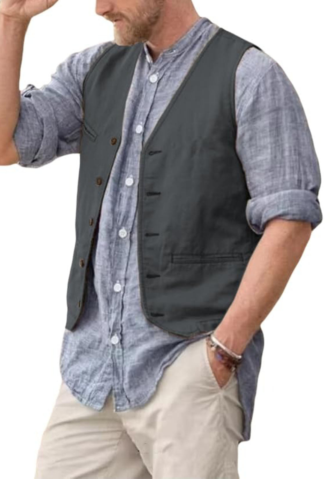 Men's suit vest Dark Grey