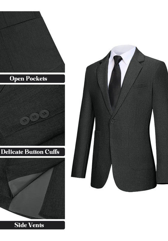 Boys linen 3 piece suit