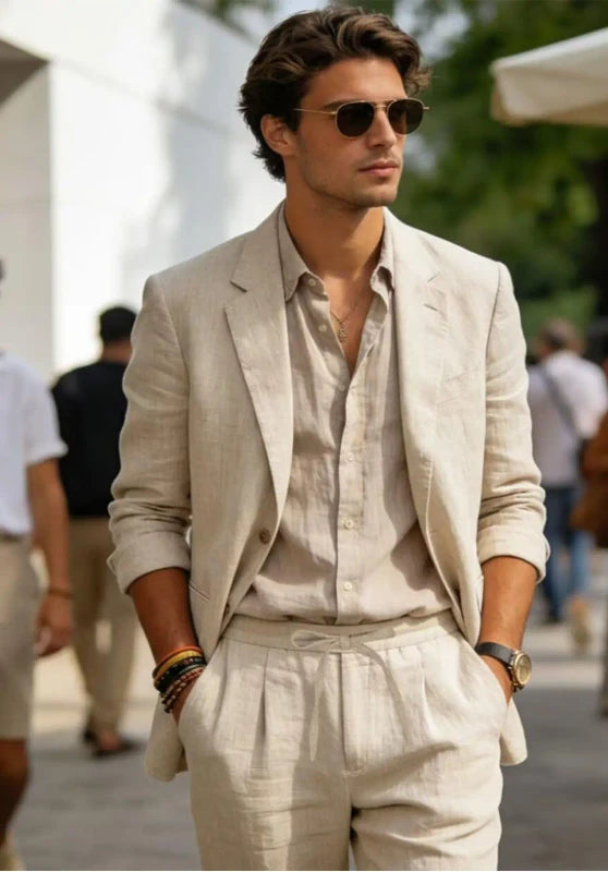 Men Linen Suit