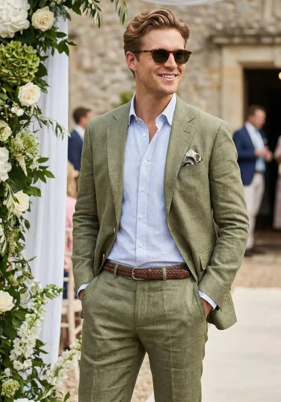 Men Linen Suit