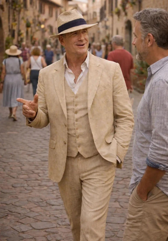 Men Linen Suit