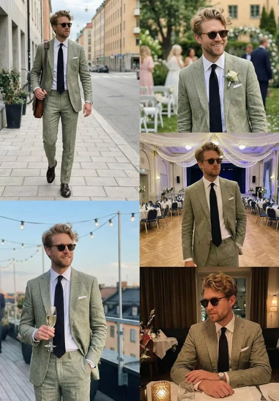 Men Linen Suit