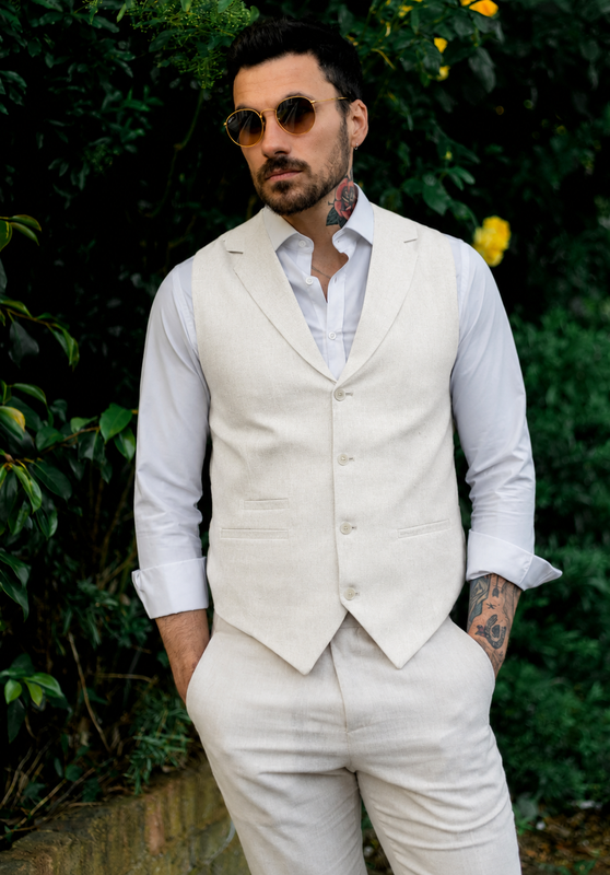 Men's Linen Vest