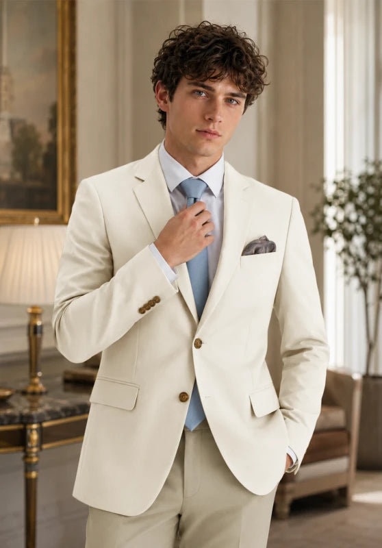 Men's Beige Blazer Jacket