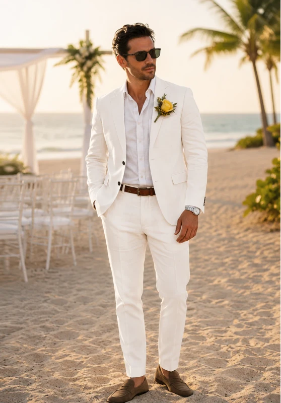Men Linen Suit