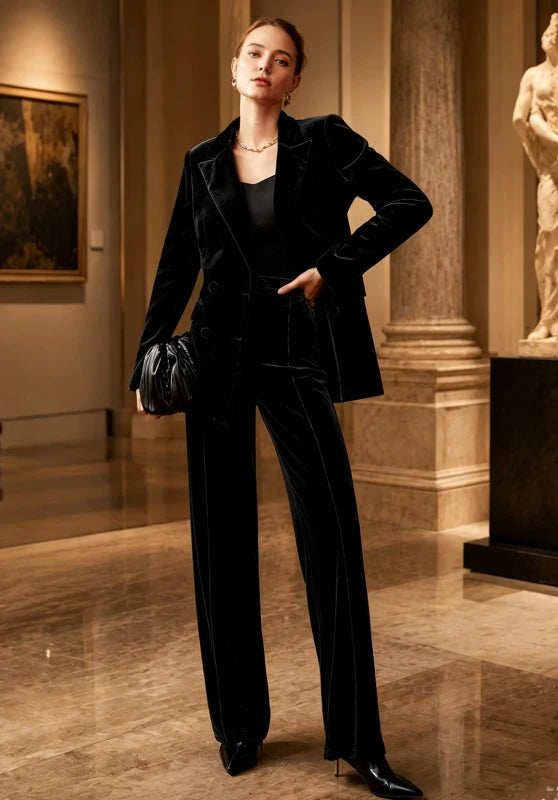 Women's Velvet 2 Piece Suit