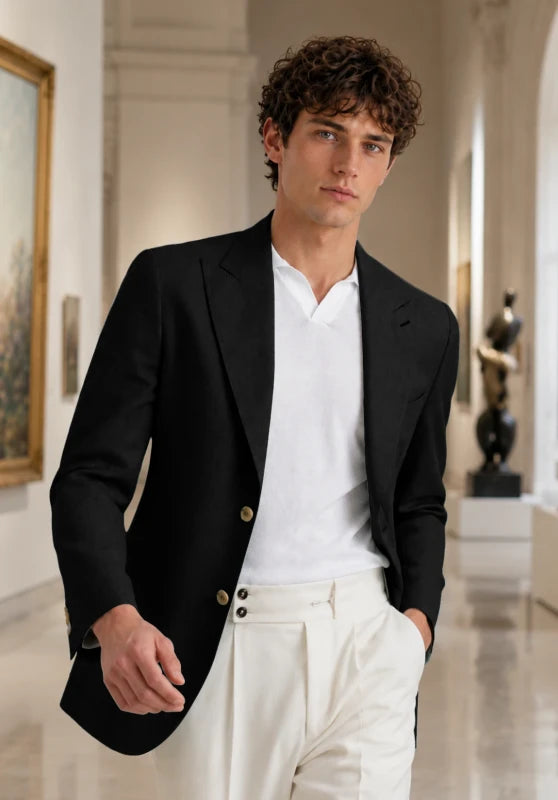 Men's Black Blazer Jacket