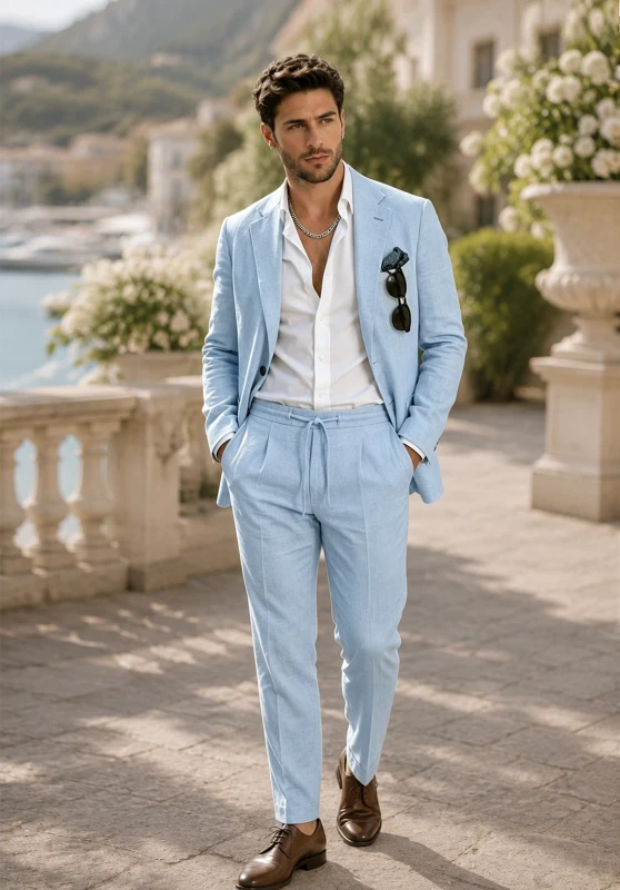 Men Linen Suit