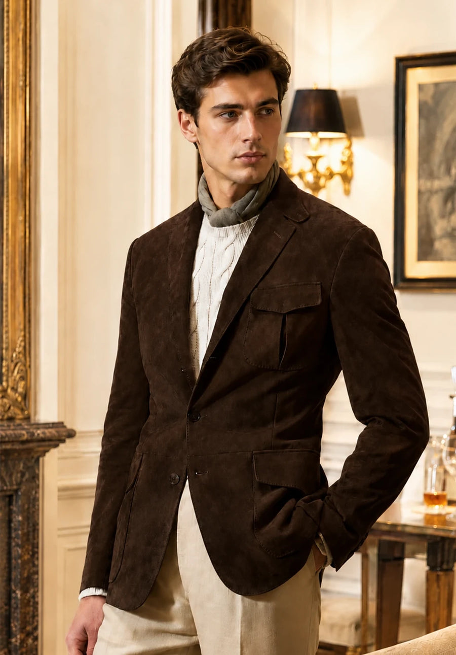 Men's brown suede jacket
