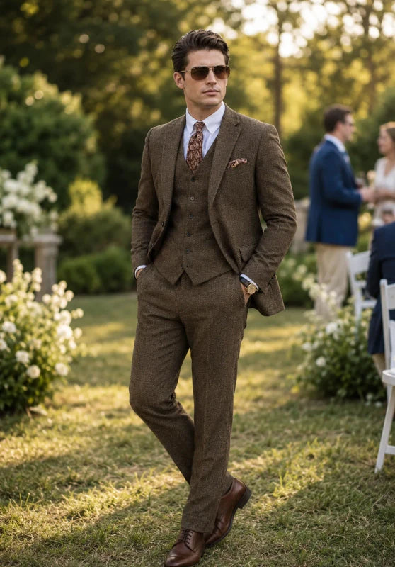 mens tweed suit