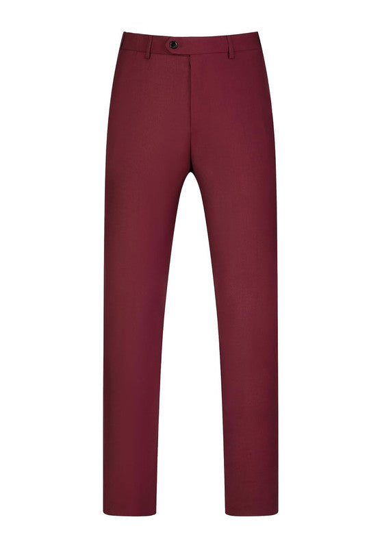 men burgundy dress pants