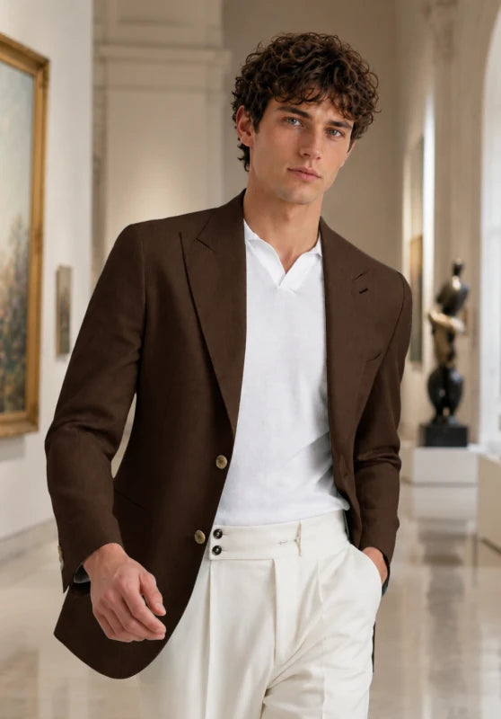 Men's Brown Blazer Jacket