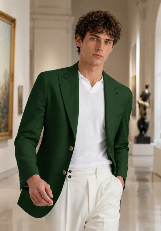 Men's Dark Green Blazer Jacket