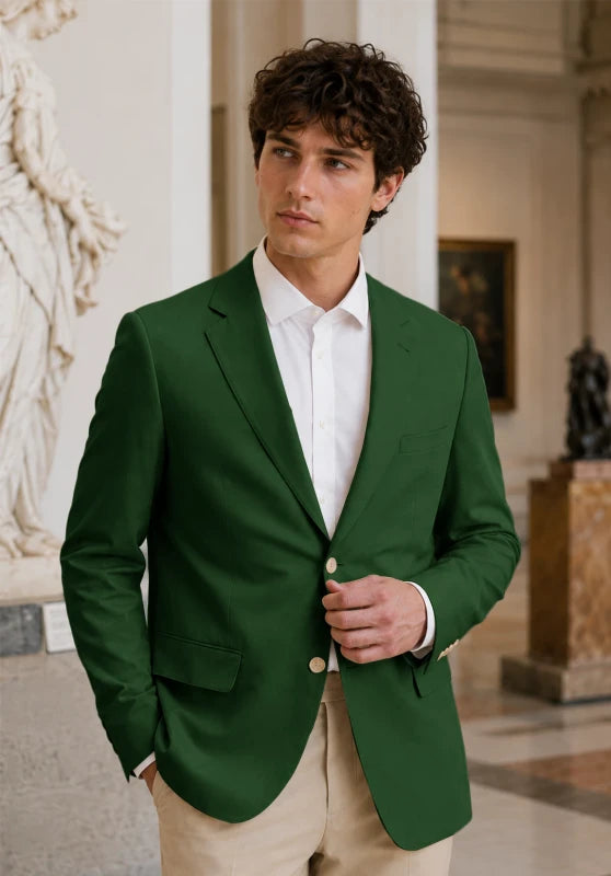 Men's Dark Green Blazer Jacket