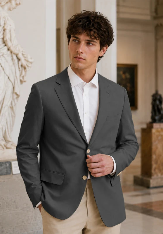 Men's Dark Grey Blazer Jacket