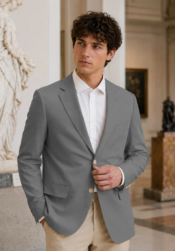 Men's Grey Blazer Jacket