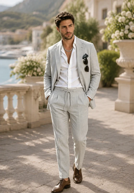 Men Linen Suit