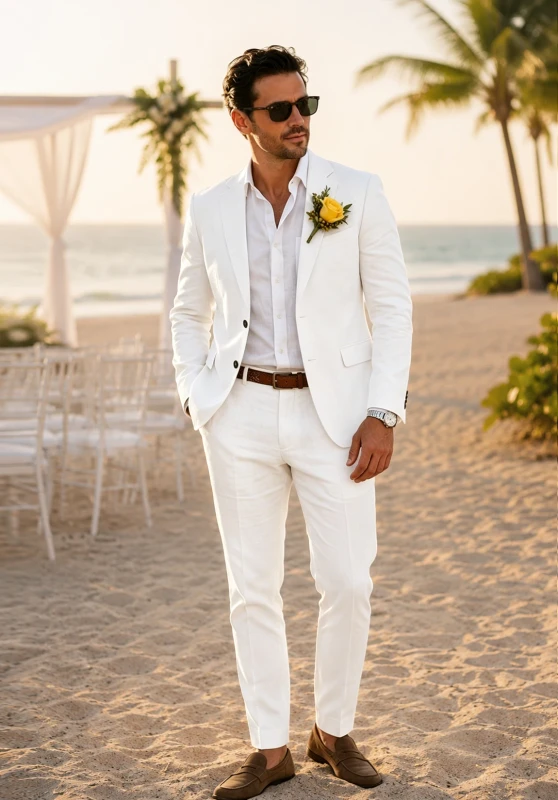Men Linen Suit