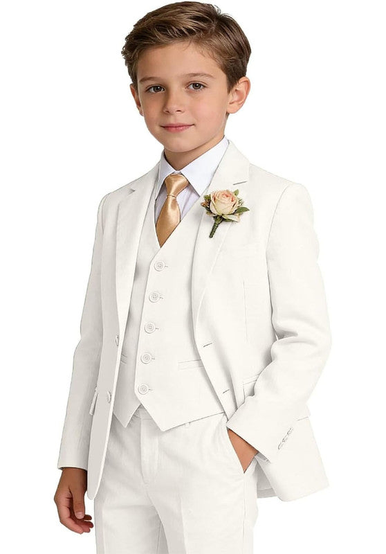 Boys linen 3 piece suit