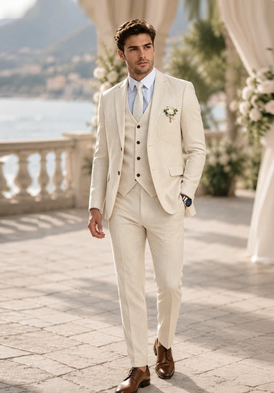 Men Linen Suit