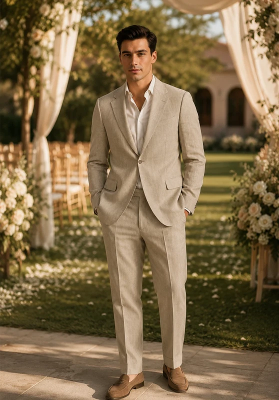 Men Linen Suit