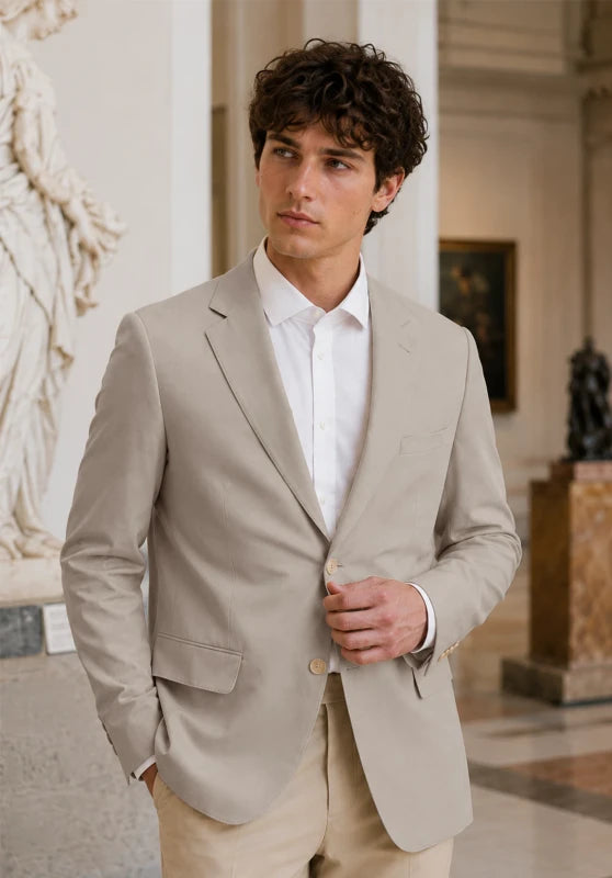 Men's Khaki Blazer Jacket