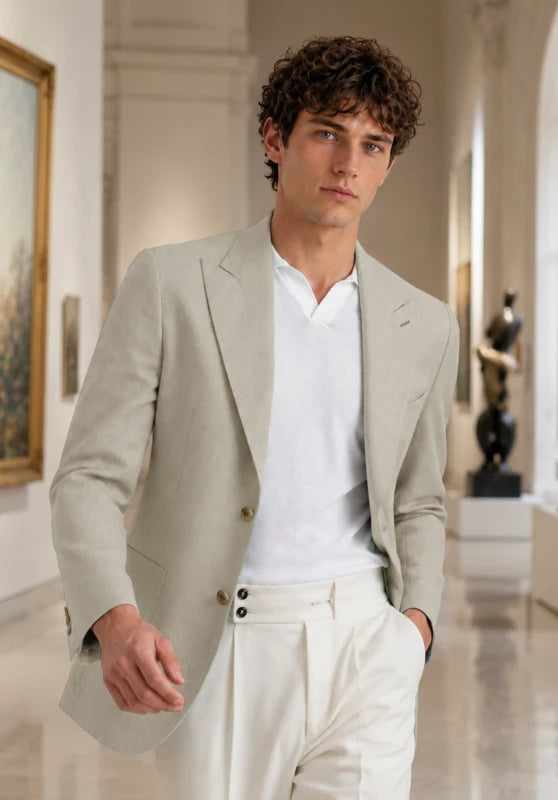 Men's Khaki Blazer Jacket