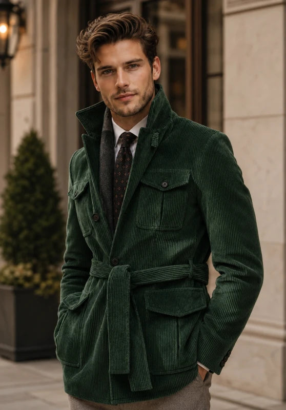 Men's green corduroy jacket