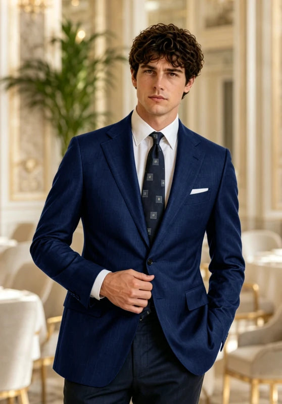 Men's Navy Blazer Jacket