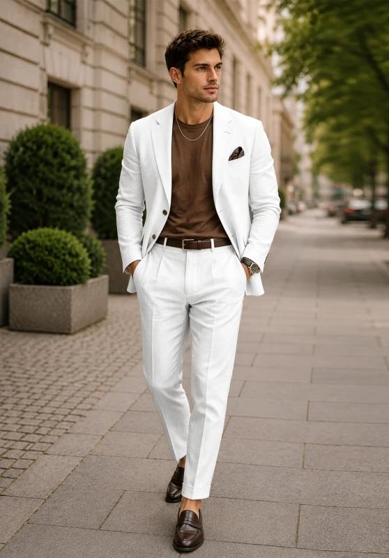 Men Linen Suit