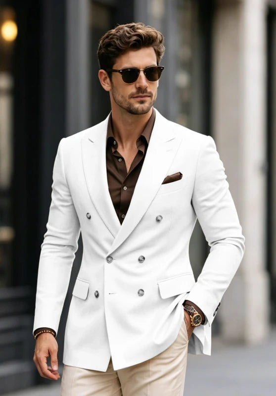 Men's White Blazer Jacket