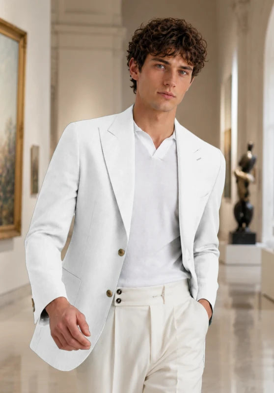 Men's White Blazer Jacket