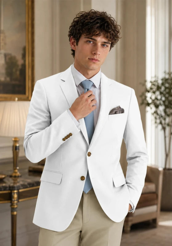 Men's White Blazer Jacket