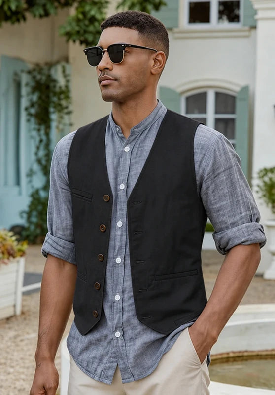 Men's suit vest Black