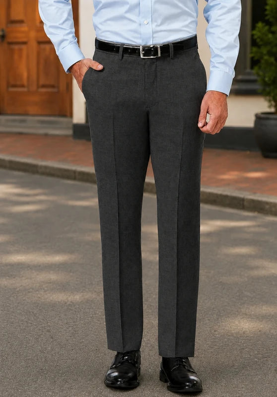 Men Linen Pants Black