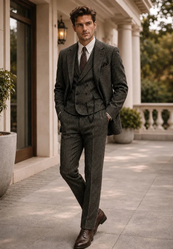 mens tweed suit