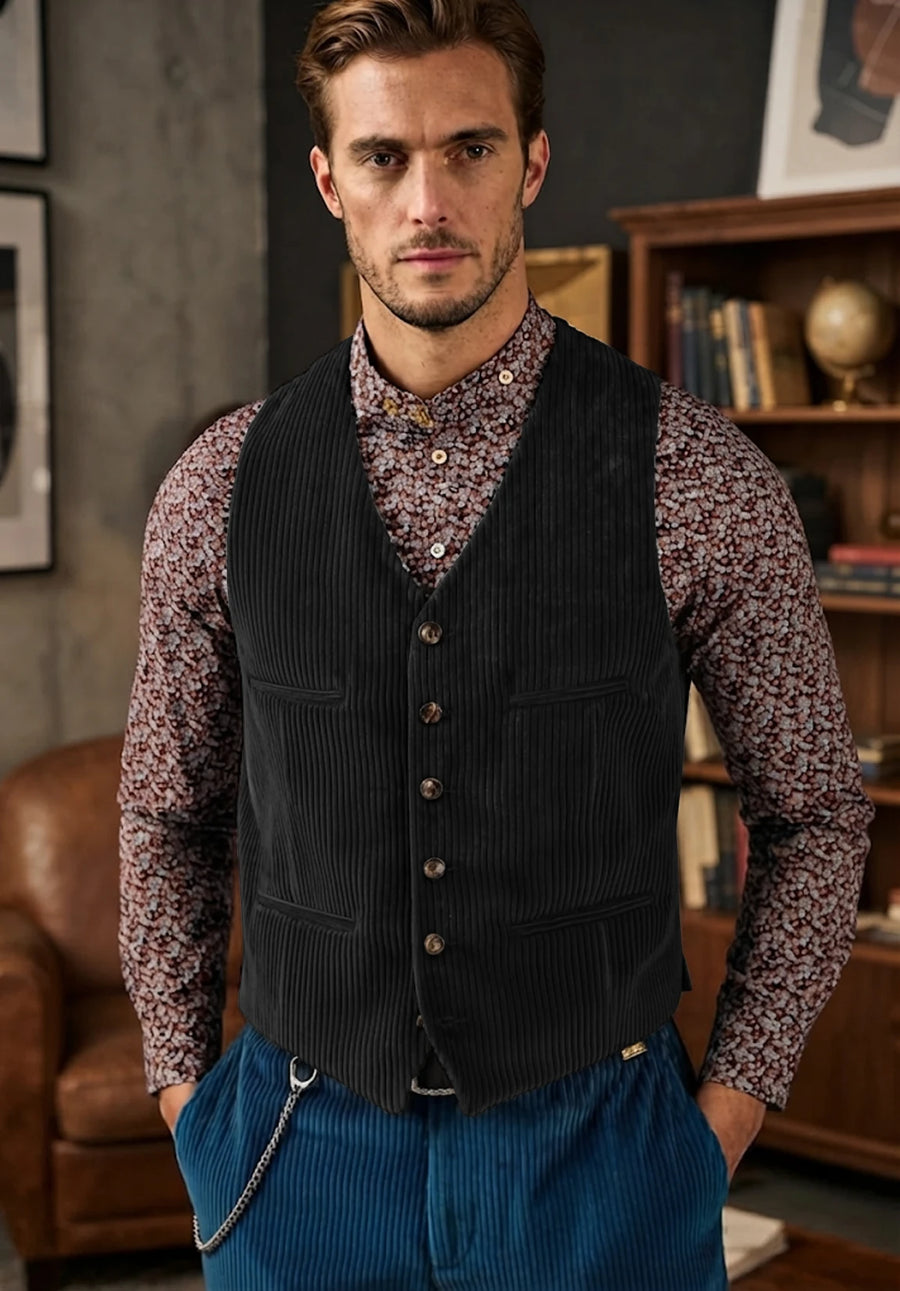 Men's black vest