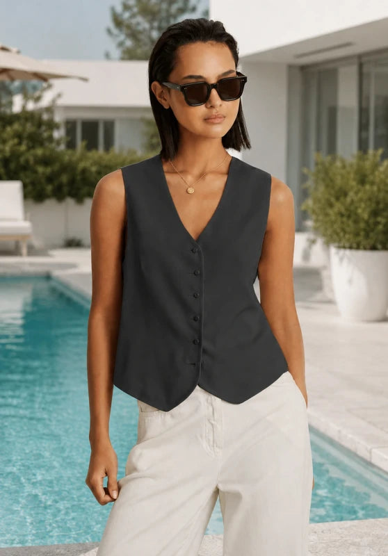Women's black vest