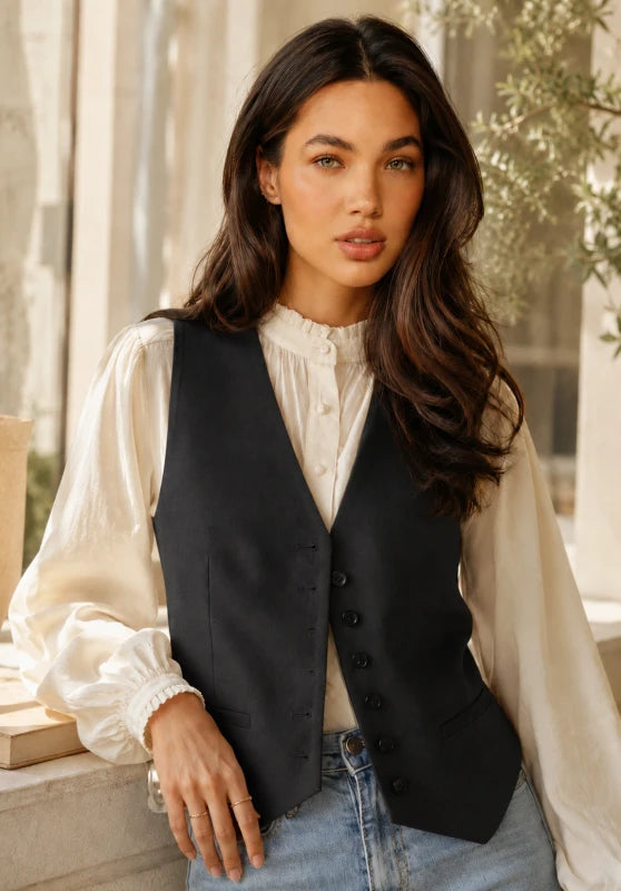 Women's black vest