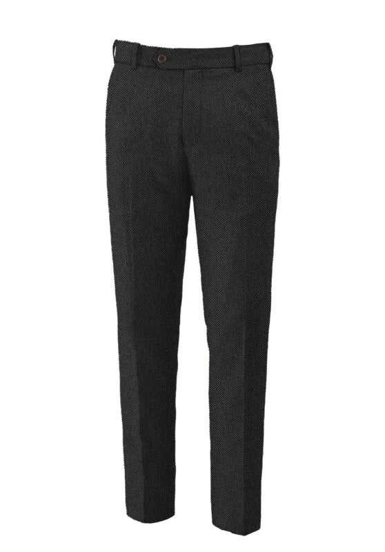 Men's black tweed pants