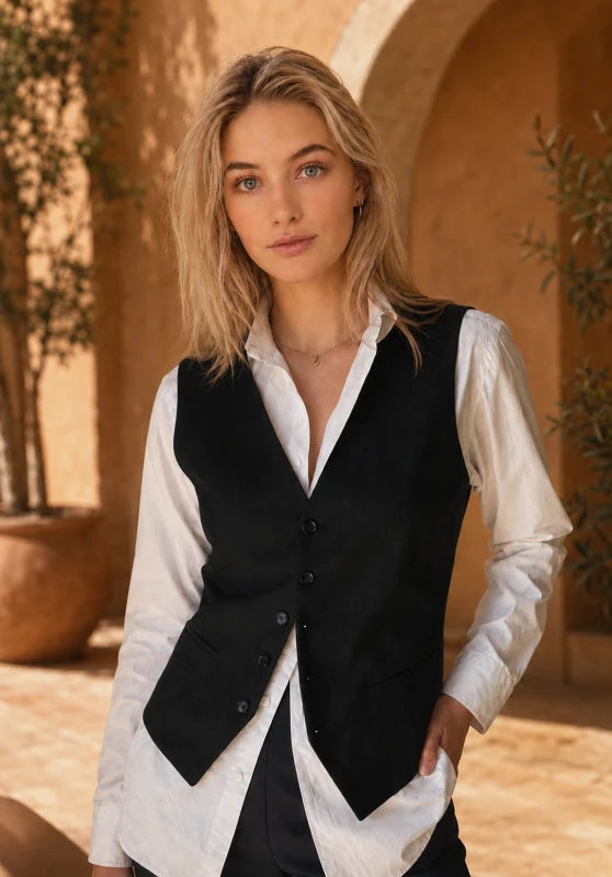 Women's black vest