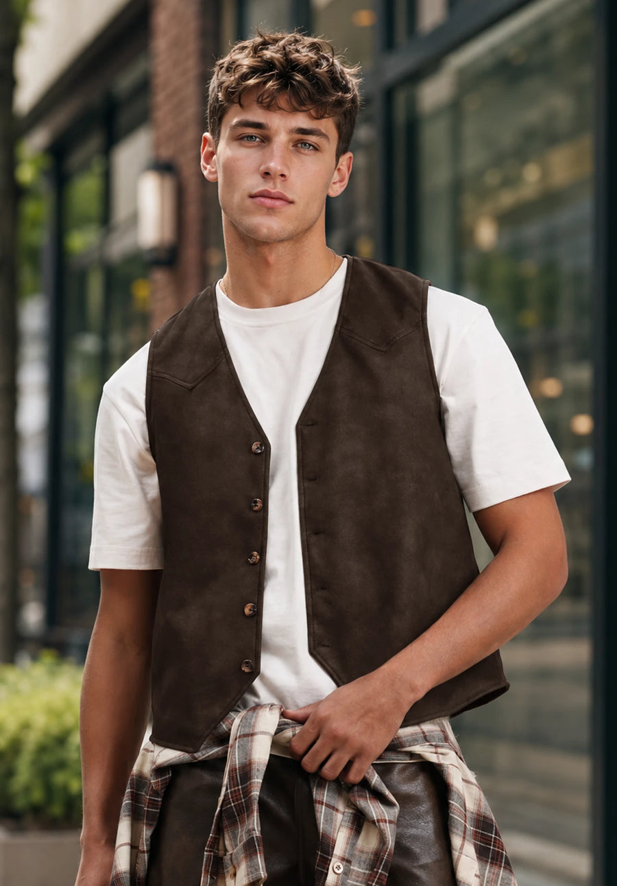 Men's brown vest