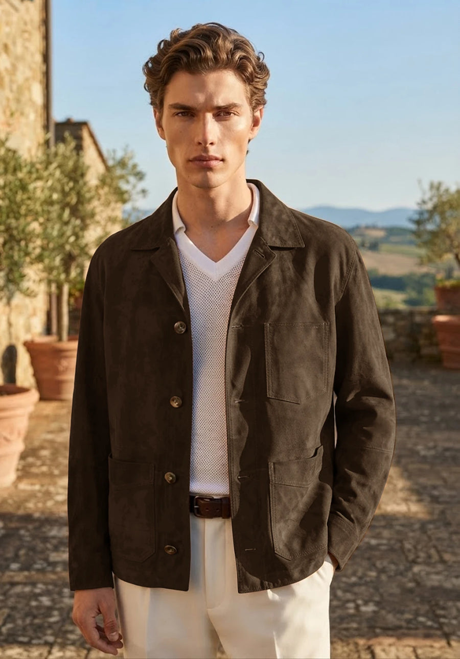 Men's brown suede jacket