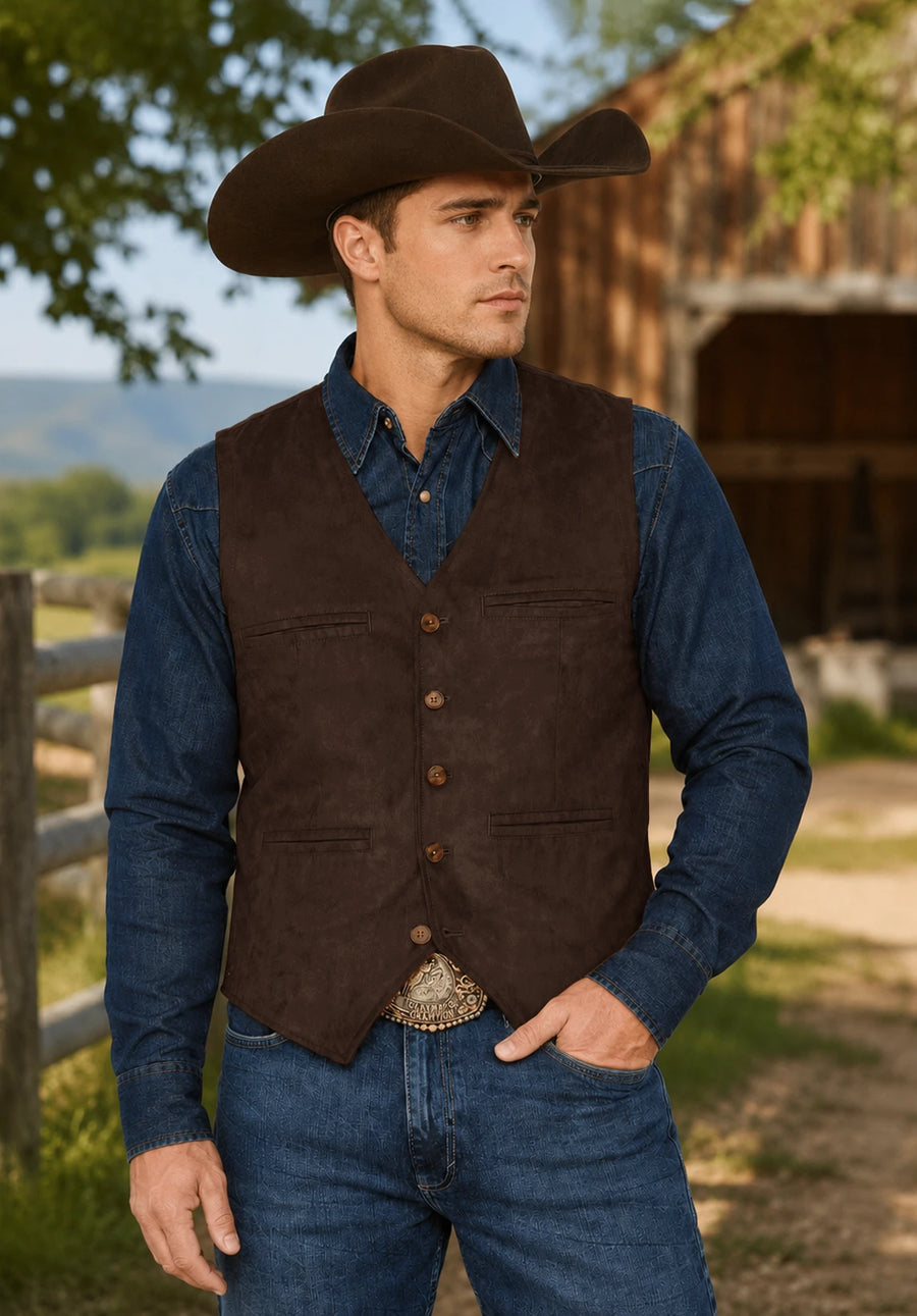 Men's brown vest