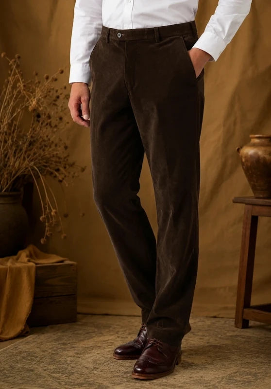 Men's brown velvet pants