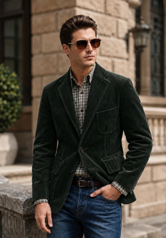 Men's green corduroy jacket