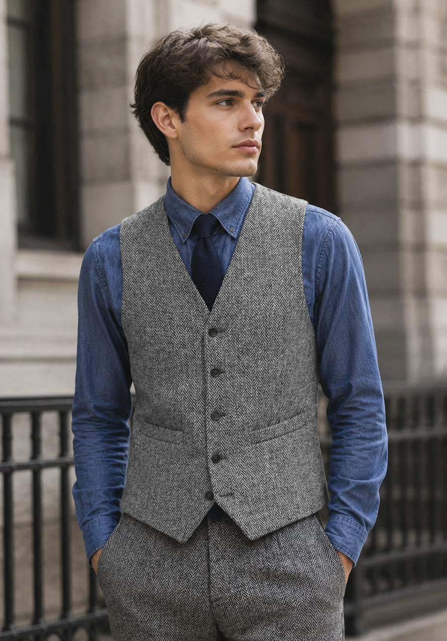 Men's grey vest