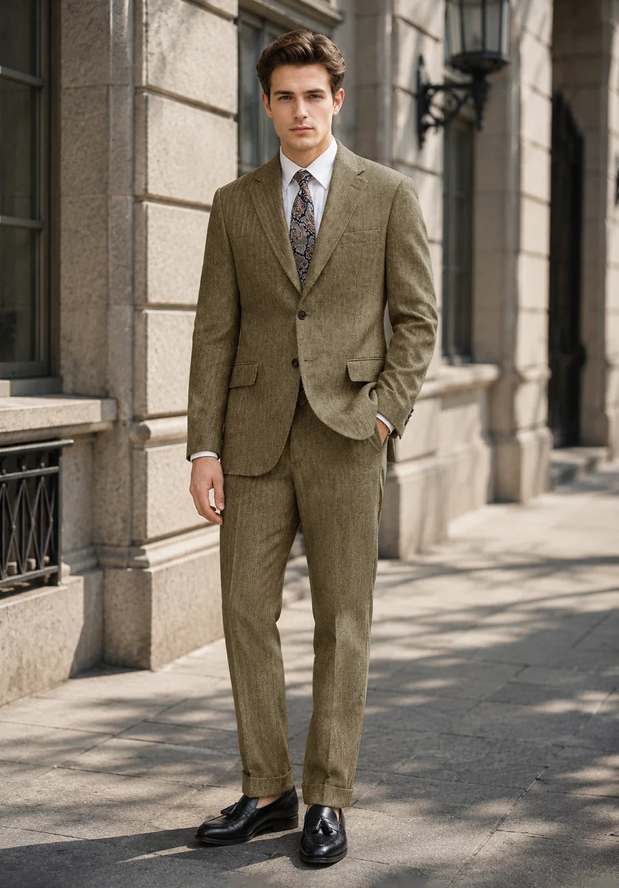 Men khaki Suit